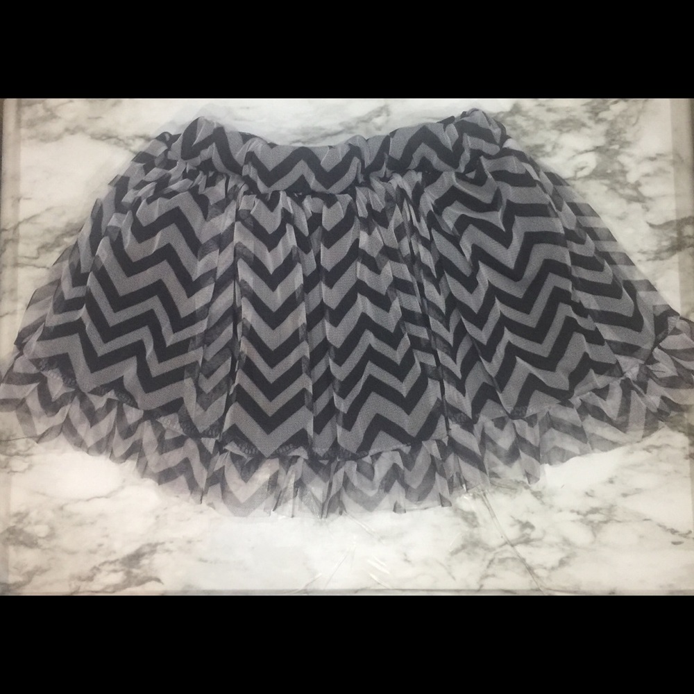 Black and white tu tu skirt